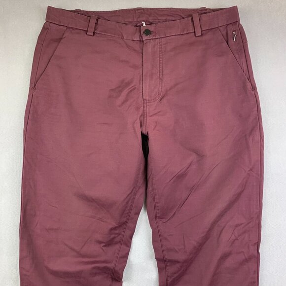 Lululemon Mens Pants 34 Purple Chino ABC Classic Tapered Nylon Cotton 34x33 - Picture 2 of 12